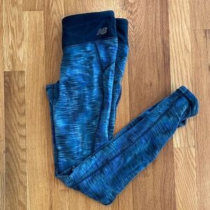 Blue and Green New Balance Running Leggings